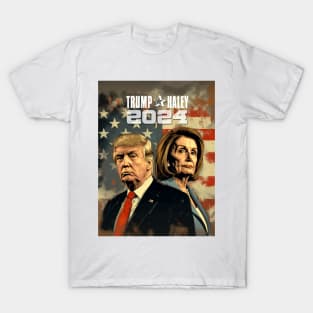 Trump Haley 2024: Political Satire is the Best T-Shirt